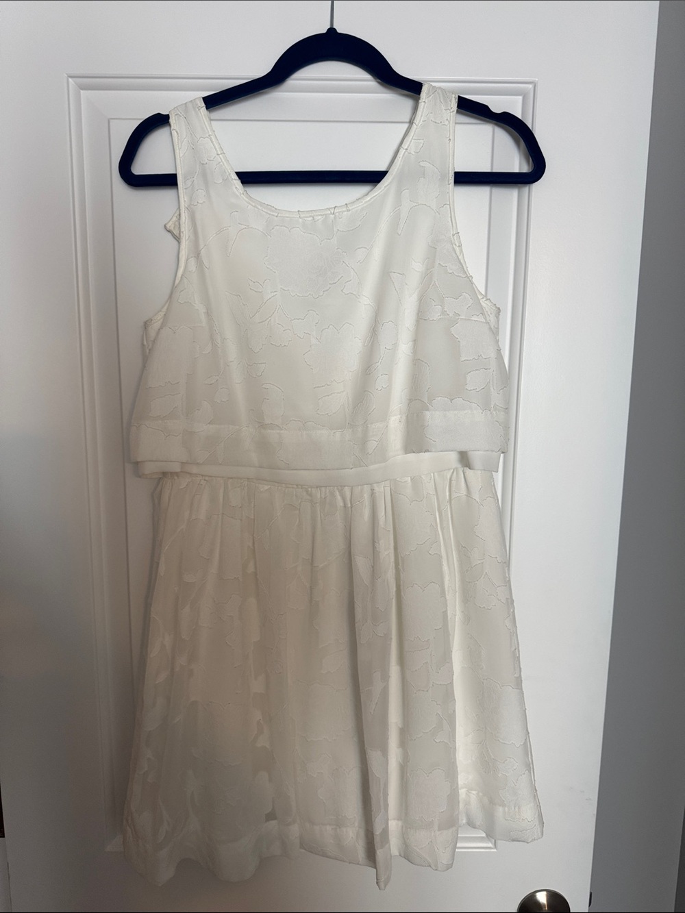 Disney Cinderella LC Lauren Conrad White Floral Sheer Overlay Dress Size 8